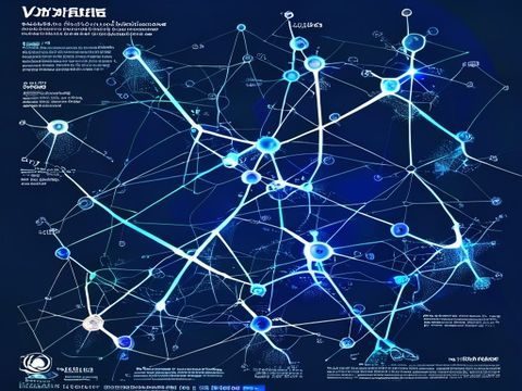悠宝三岁科学早教理论图示：儿童大脑神经突触连接示意图，展示三岁关键发育期神经网络密度与可塑性，蓝色神经网络图谱专业感强